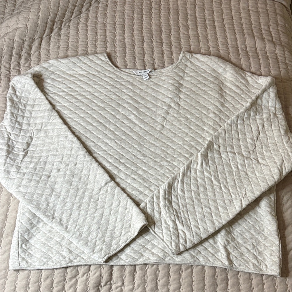 Banana Republic Women's Cream Quilted Top